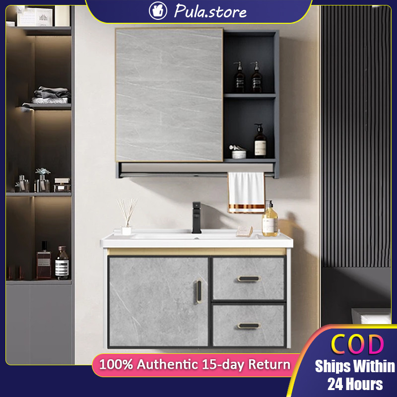 Fast Deliver Aluminium Bathroom Sinks Cabinet complete set ceramics ...