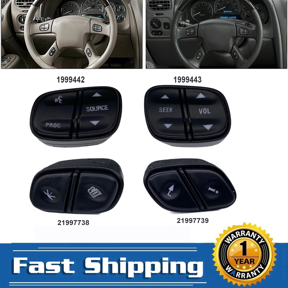 Controls: Aftermarket Radio Steering Wheel Control Switche Buttons Fit For Chevy Silverado Tahoe Avalanche Trailblazer Sierra Yukon 2003 2009 For Cadillac Escalade 03 07 21997738 21997739 1999442 1999443 Steering Wheel Switches Controls With