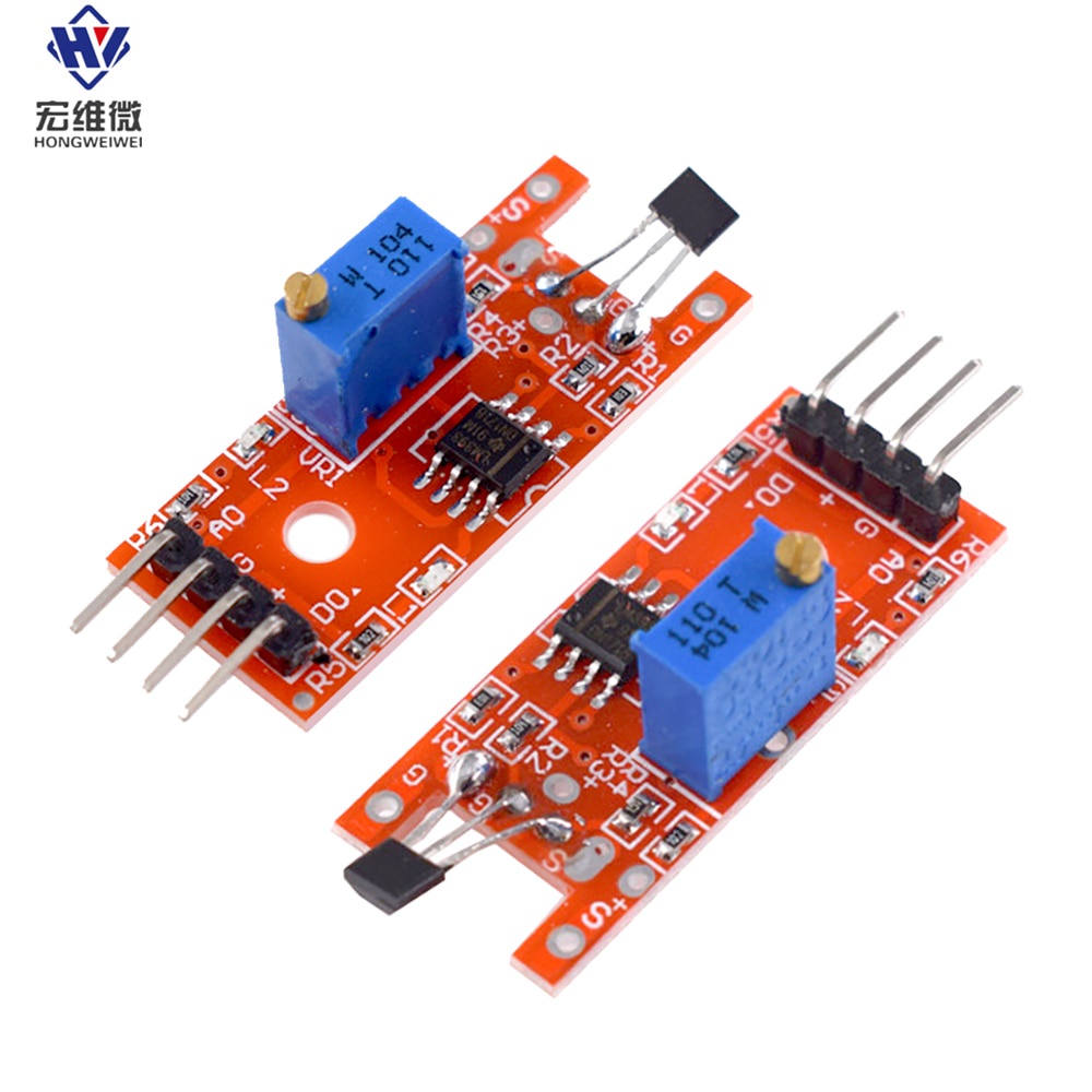 KY-024 4 Pin Linear Magnetic Hall Sensor Board Switch Speed Counting ...