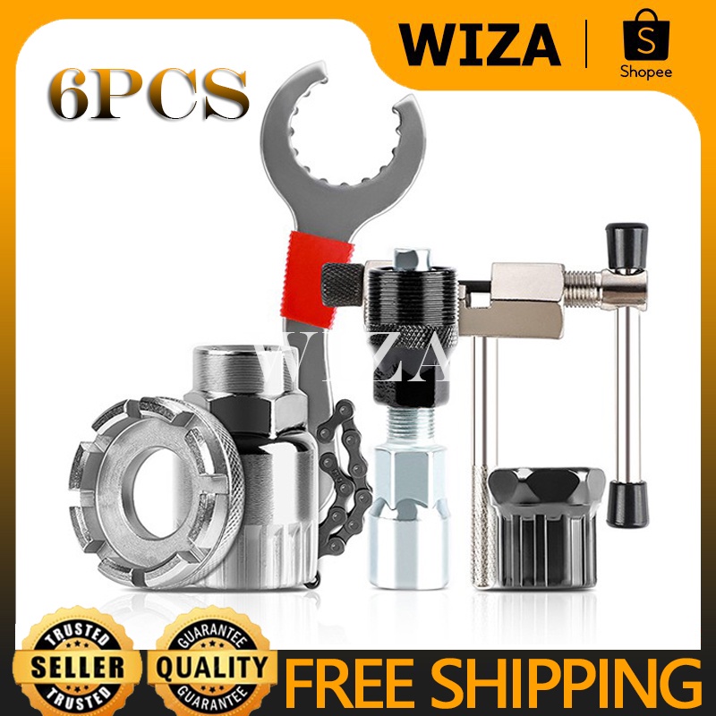 WIZA] 6Pcs Chain Cutter Bracket Freewheel Remover Crank Pulley MTB Road ...