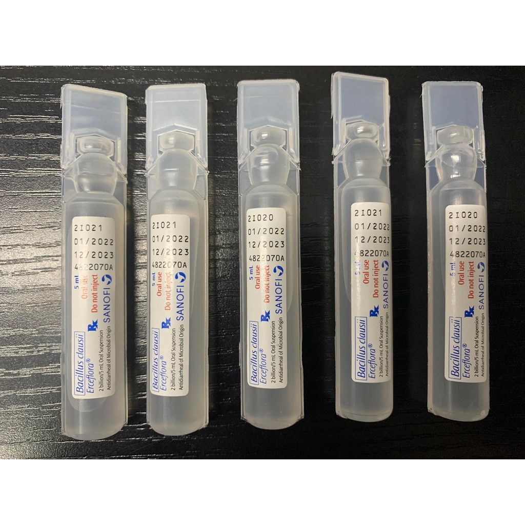 ๑ Erceflora 2 billions/5ml oral suspension (5 pieces vial ) Shopee