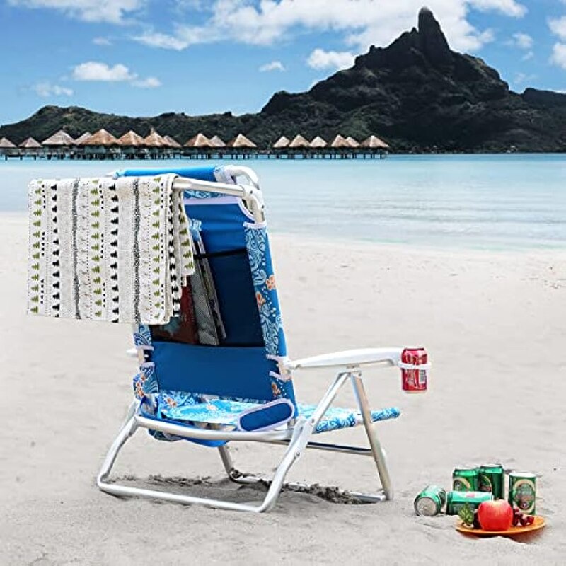 Old Bahama Bay Reclining Beach Chair Backpack 5Position Lay Flat