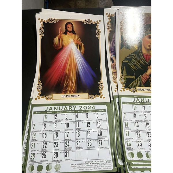 Divine Mercy Wall Calendar 2024 Shopee Philippines