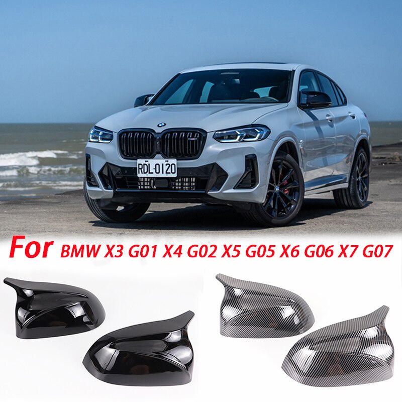Carbon Fiber Rear View Mirror Caps For BMW X3/X4/X5/X6/X7 (G01/G02/G05/G06/G07) 2019-2025 - Left & Right Set