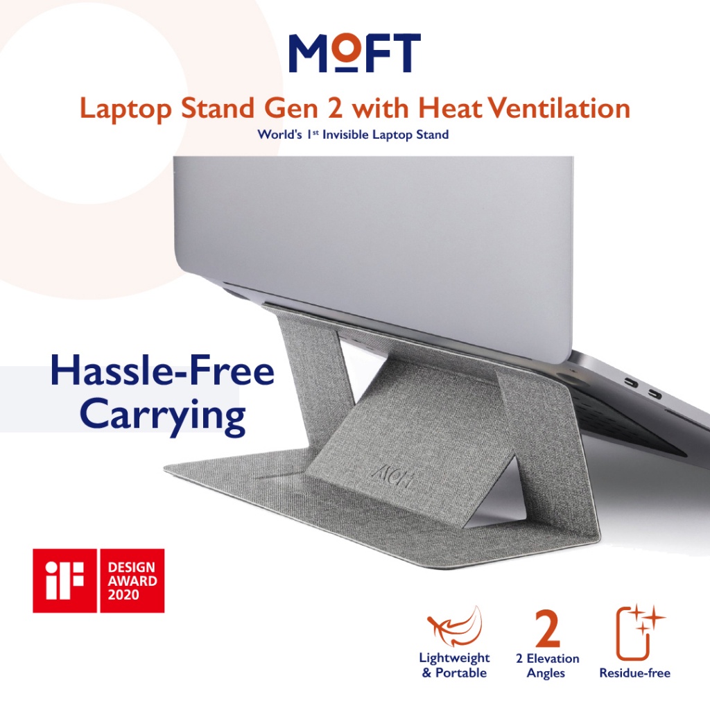 MOFT Laptop Stand Gen 2 with Heat Ventilation / Airflow Laptop Stand