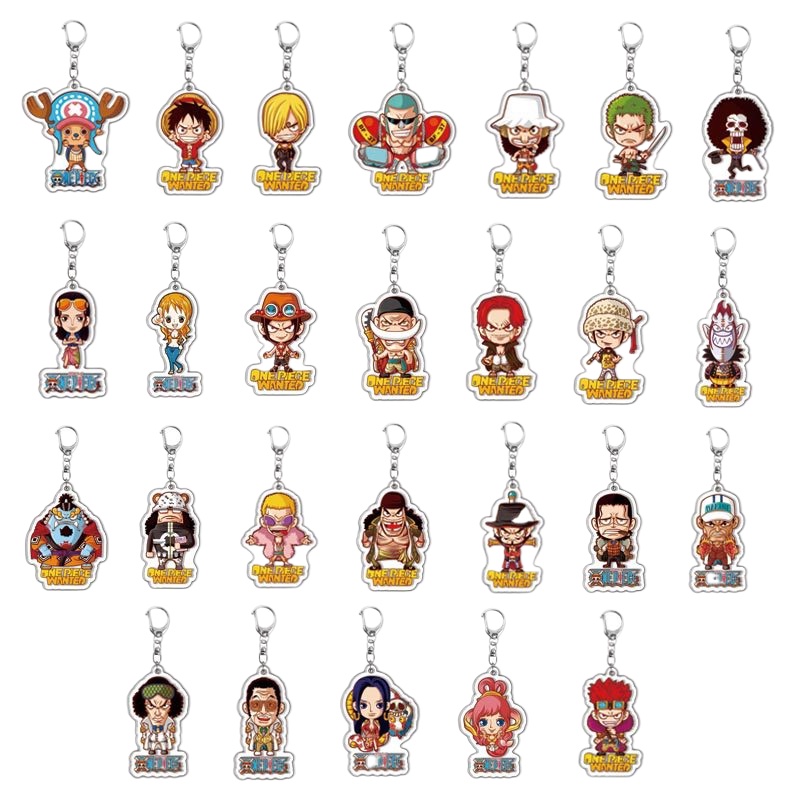 COD Figure anime One Piece Keychain Cartoon Luffy Zoro Usopp Nami Skull