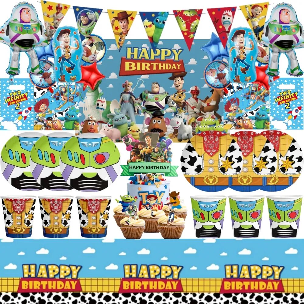 Toy Story Birthday Party Decorations Buzz Lightyear Woody Theme ...