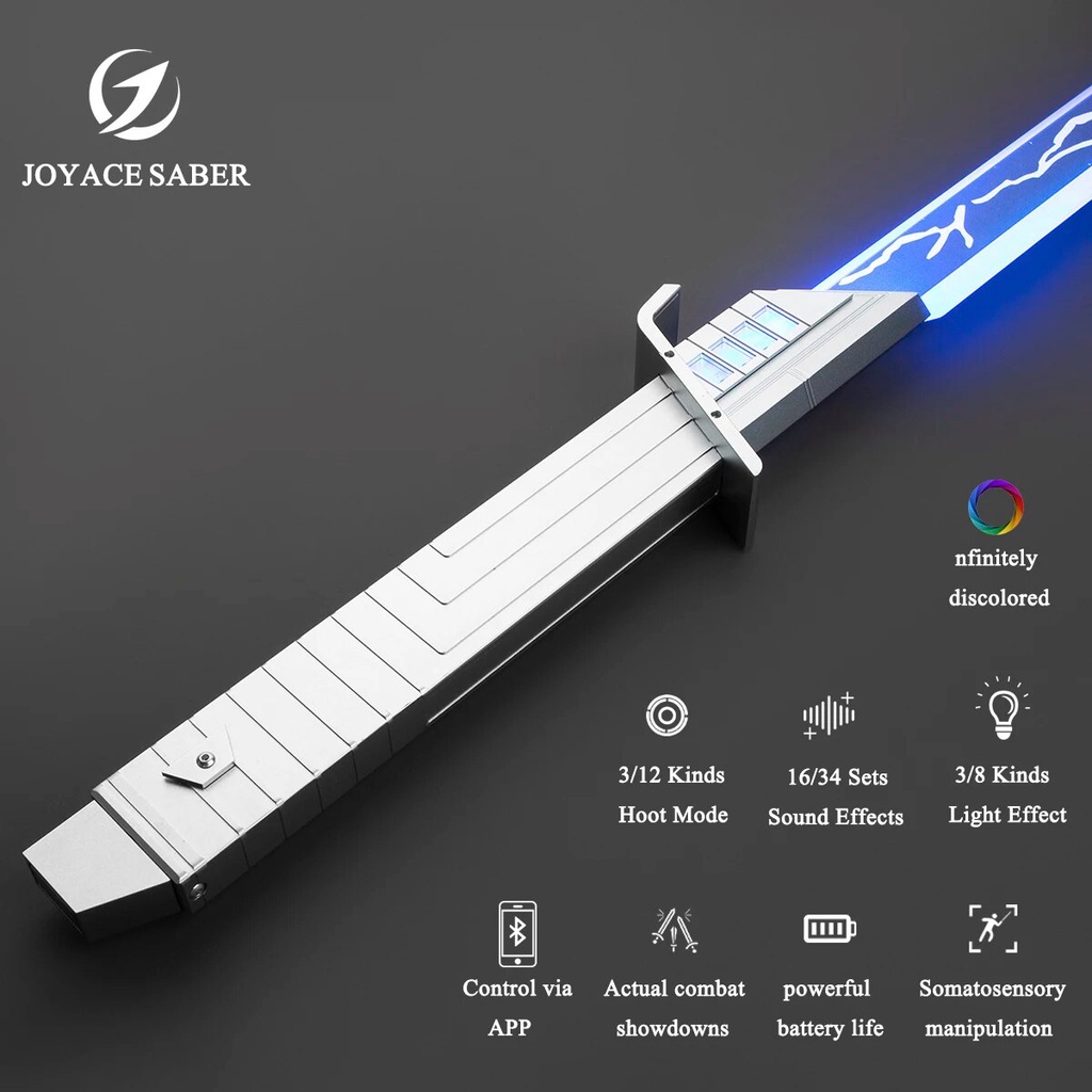 JOYACESABER Metal Dark saber RGB Lightsaber Sensitive Smooth Swing With