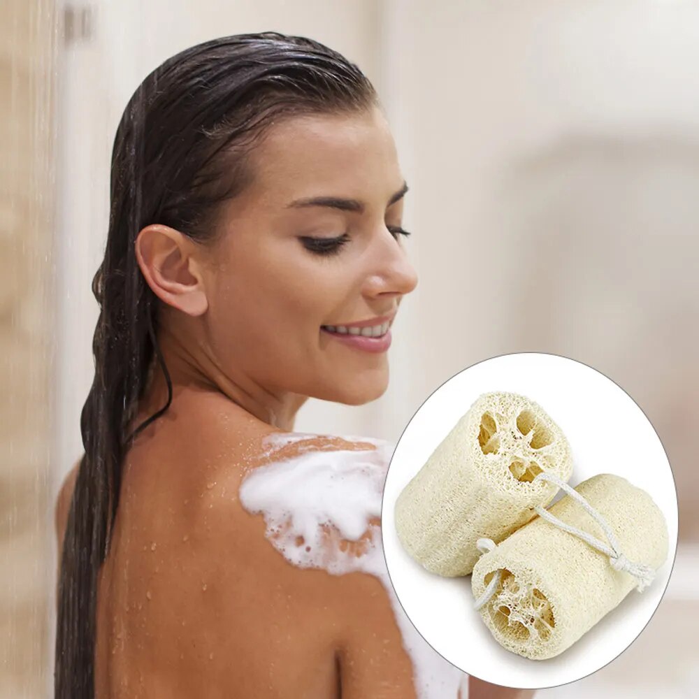 Pcs Set Bath Body Shower Sponge Scrubber Natural Loofah Luffa Loofa Bathing Massage Body Spong