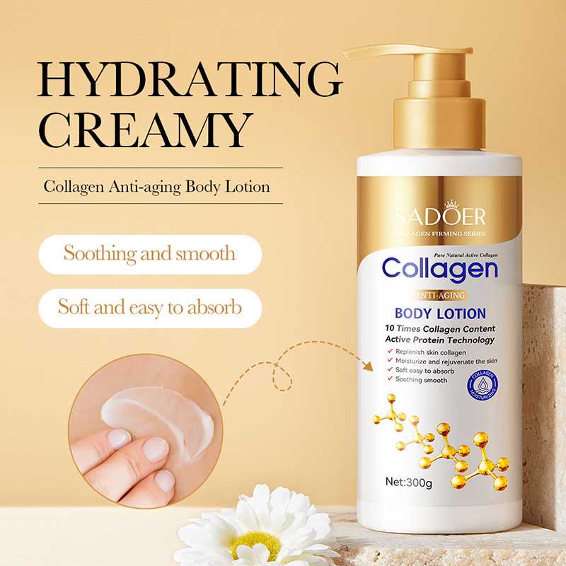 Original 100 300ml Collagen Whitening Body Lotion Reduces Skin Sagging