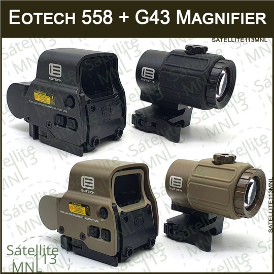 Eotech 558 with G43 Magnifier Set Airsoft 【Shipping From Philippines