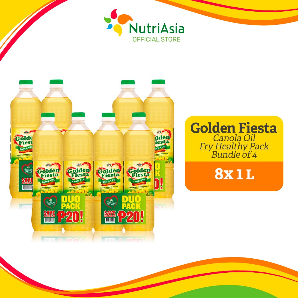 UFC Golden Fiesta Canola Oil Fry Healthy Pack Bundle of 4 (8x1L) Shopee Philippines