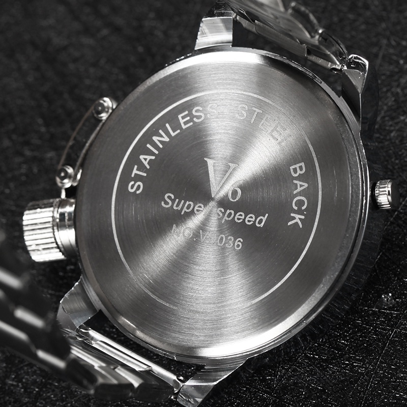 2021 V6 Super Speed Watch Men Sports Watches Double Time Zone Quartz Wristwatches Stainless Steel R Shopee Philippines