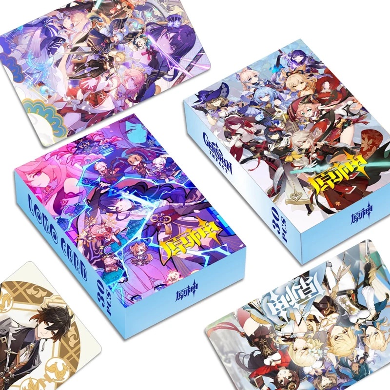 ☾30PCS/Set Anime Genshin Impact Figures Photocards HD Printed LOMO Card