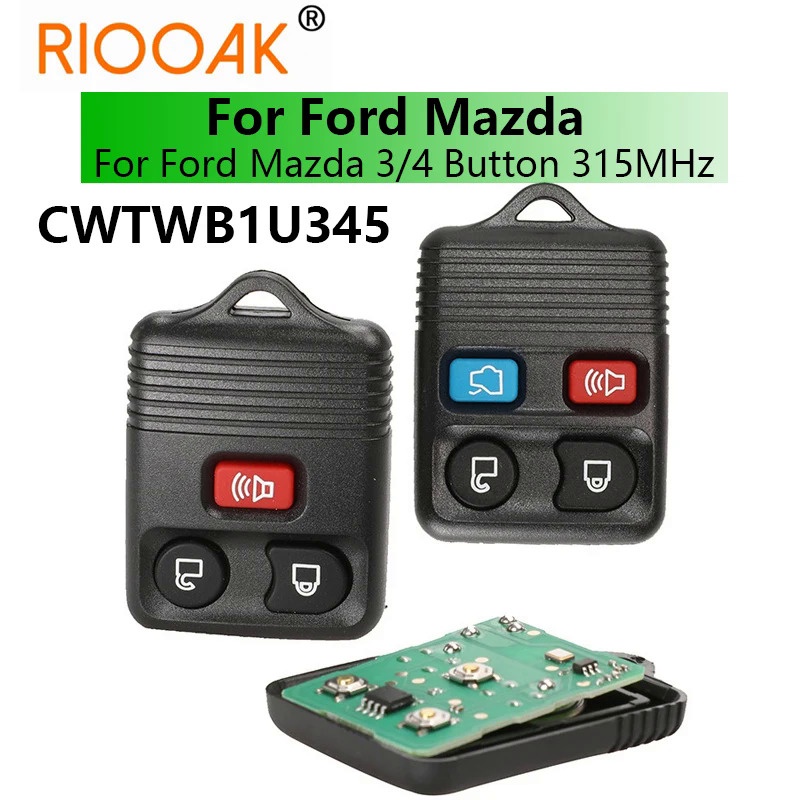 LIOF CWTWB1U345 3/4 Buttons 315MHz Remote Car Key Transit Keyless Entry