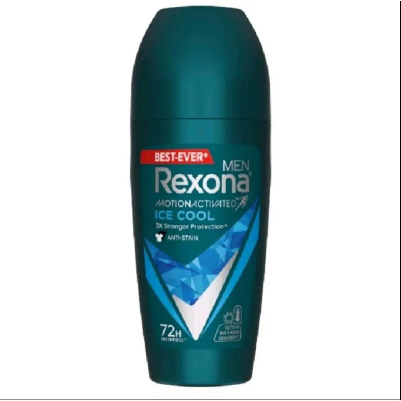 REXONA ICE COOL ROLL ON DEODORANT MOTION ACTIVATED Anti Stain 45ml ...