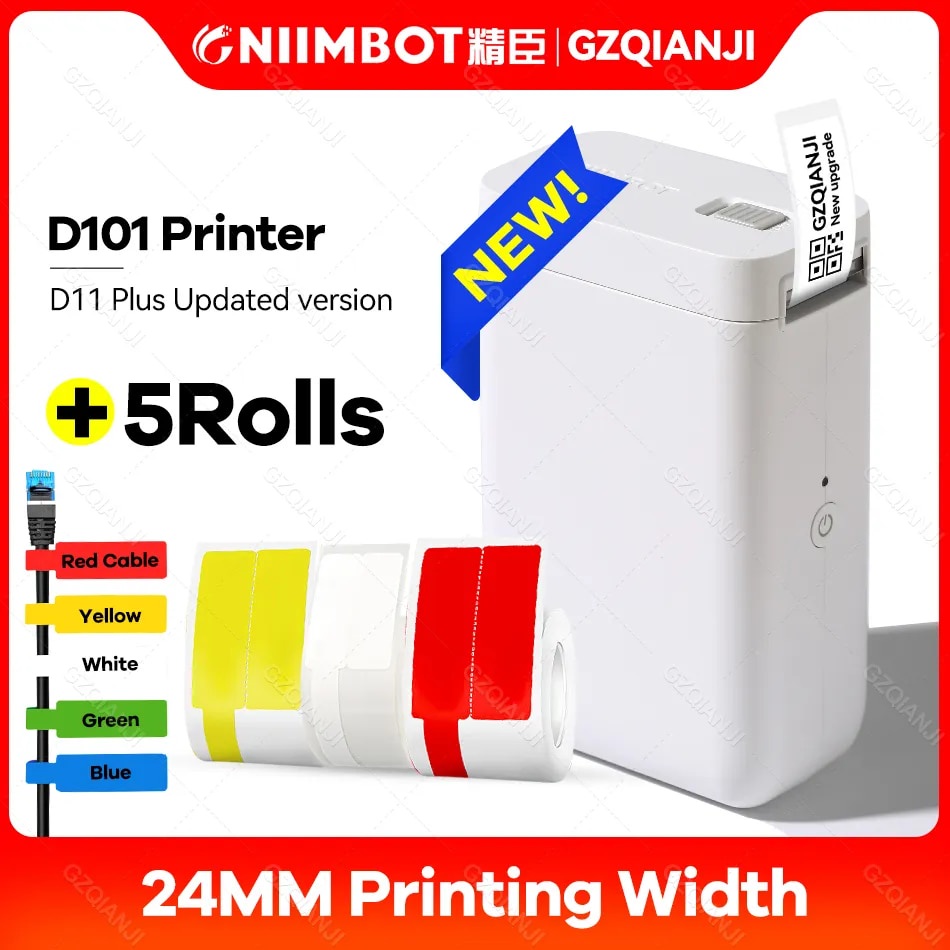 ☽Niimbot D101 D11 UP Thermal Label Printer Portable Pocket Label Maker