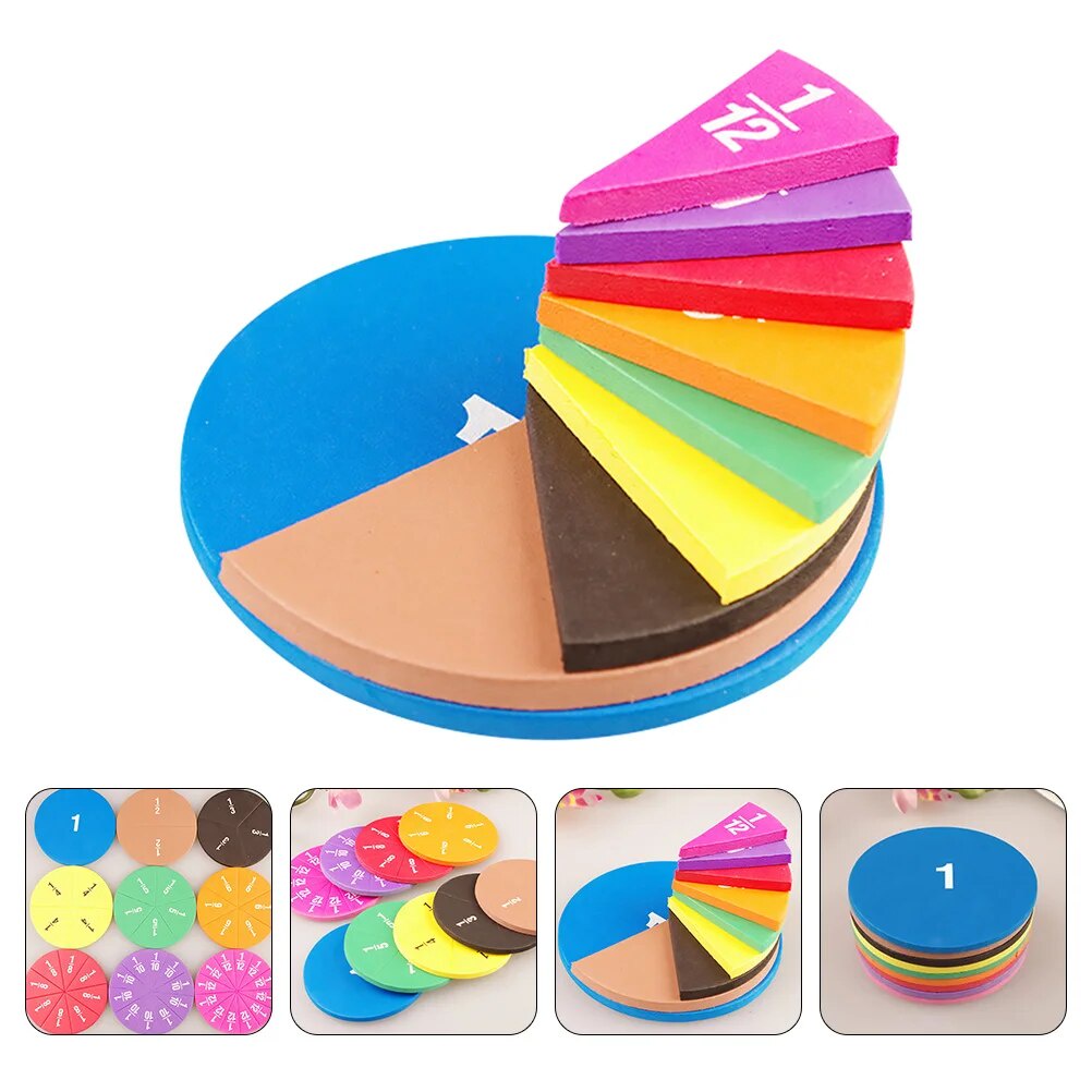 Elementary School Math Teaching Aids Fraction Props Round Students