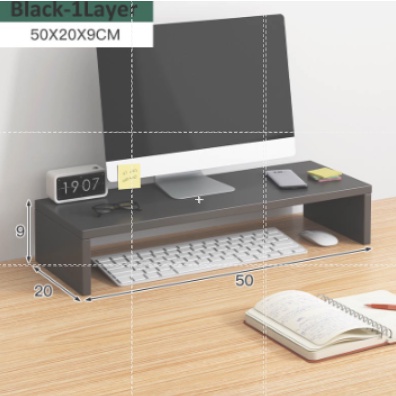 Wooden Monitor Stand 1Layer/2Layer Computer Monitor Riser Wood Laptop ...