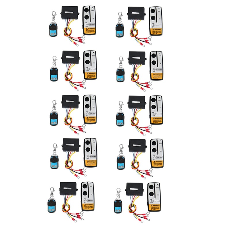 ☸10X 12V 12Volt 50Ft Winch Wireless Remote Control Set For Truck Jeep