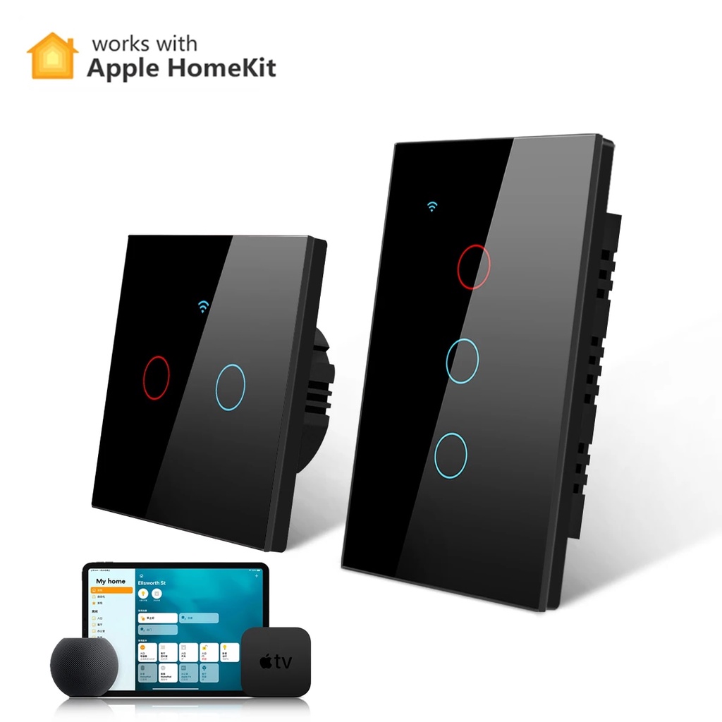 ♥WIFI LED Light Switch Siri Voice Control Interruptor Smart Touch Switcher Wall Light Switches H