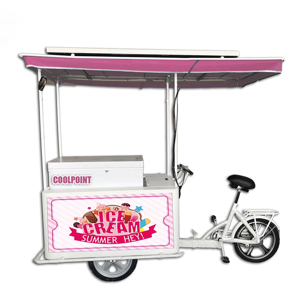 ☟Electric ice cream tricycle/CART/bike for sale cabin cargo tricycle