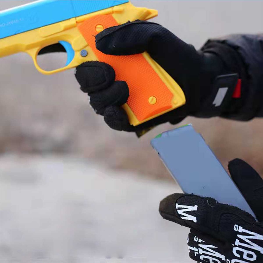 Blaster Cool Toy Gun with 10 Soft Bullets, Ejecting Magazine, Slide Action Toy Nerf Blaster