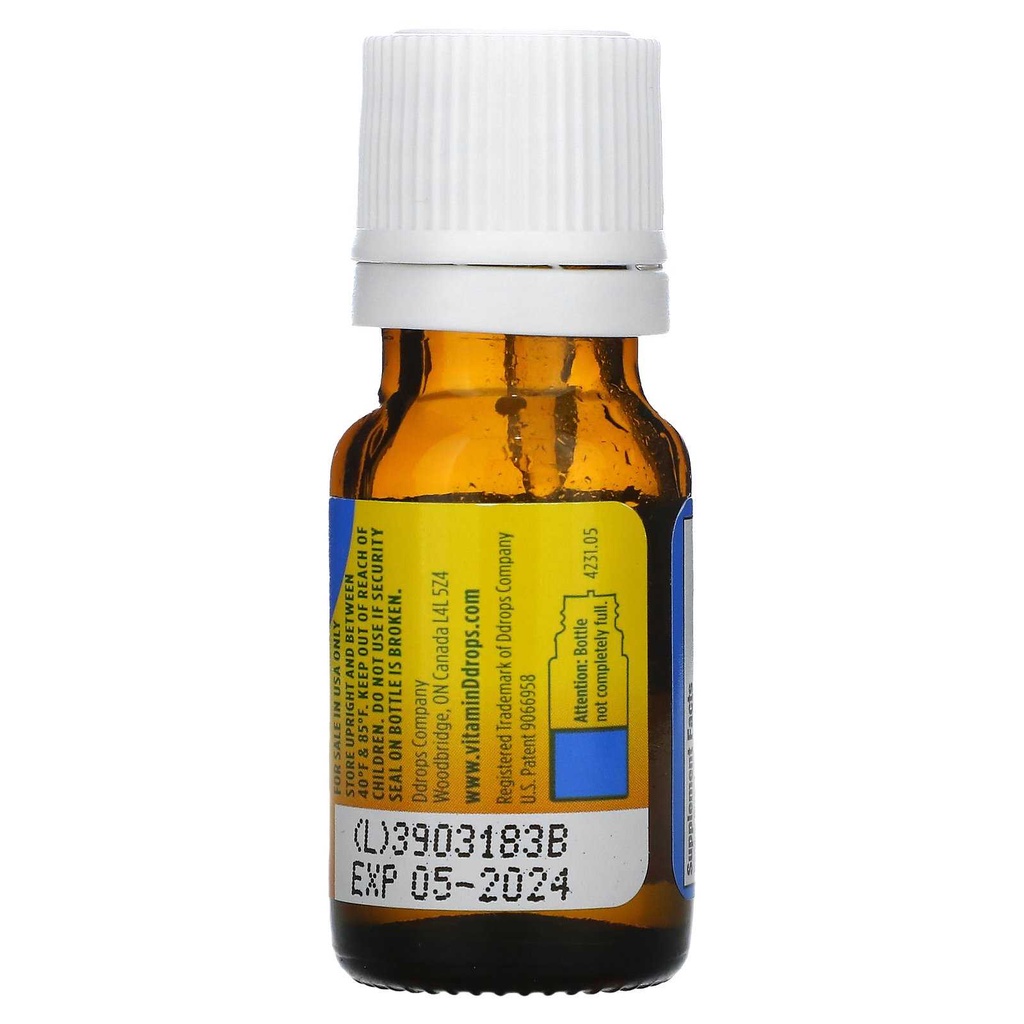 Ddrops, Liquid Vitamin D3, 1000 IU, 0.17 fl oz (5 ml) Shopee Philippines
