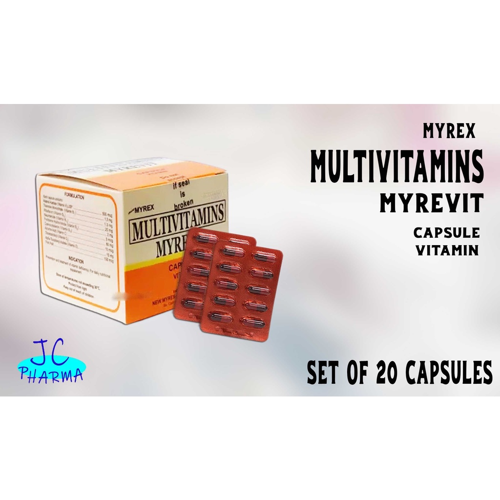 Authentic Myrex Myrevit Multivitamins Capsule Vitamin (Set of 20