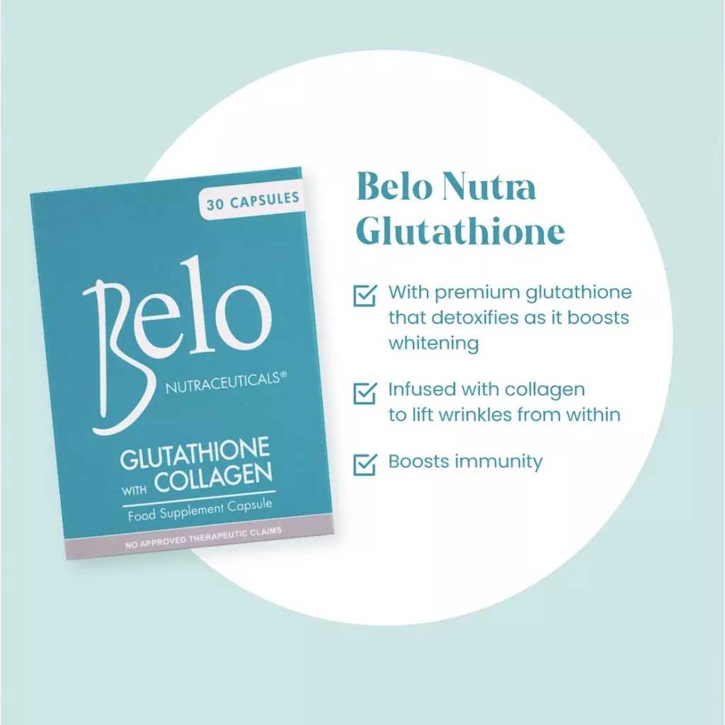 BELO Nutraceuticals Glutathione + Collagen 60 Caps + Free 30 Caps ...