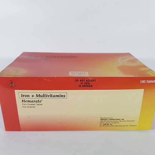 Hemarate (Iron + Multivitamins) 320 mg 1 Tablet Shopee Philippines