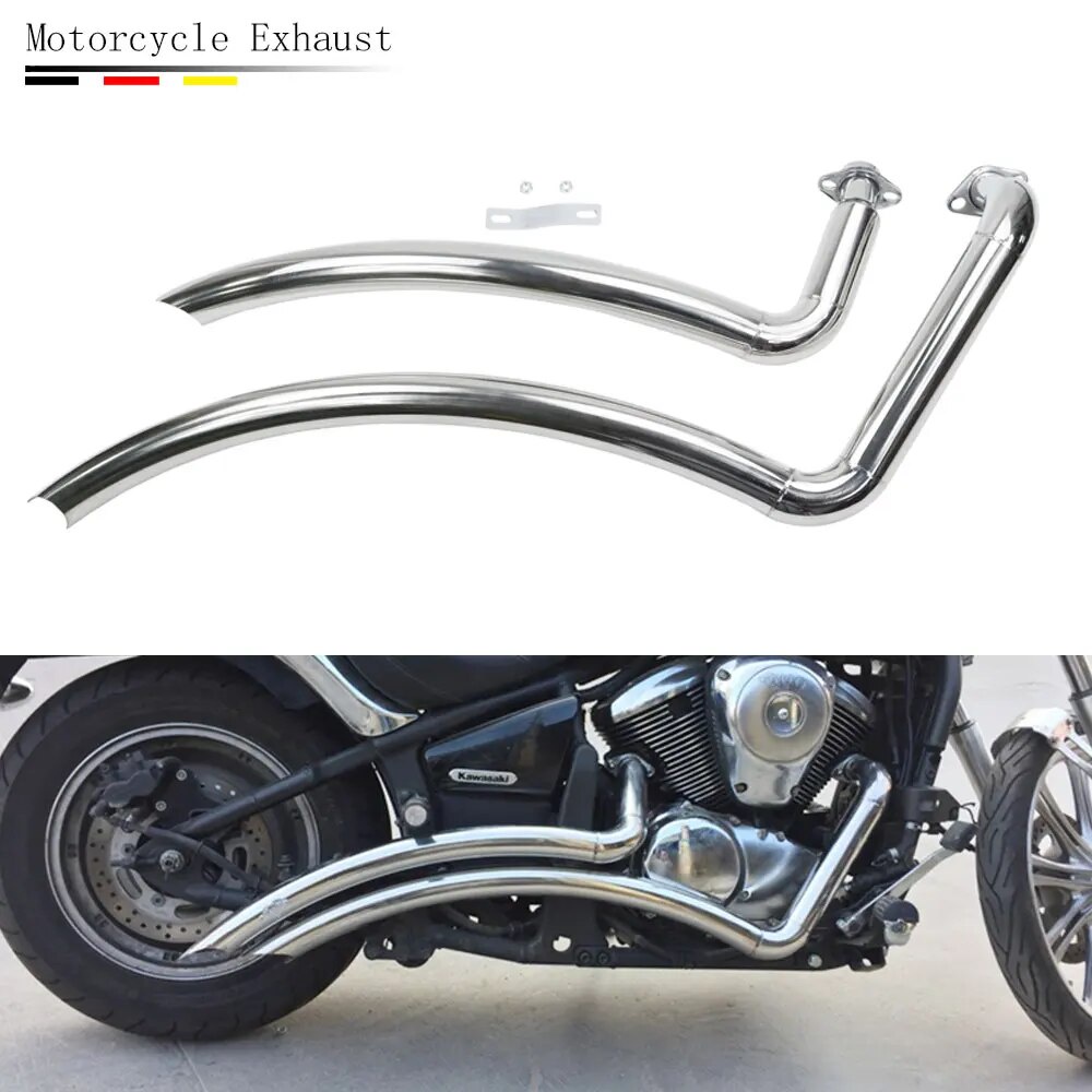 Motorcycle EN VN 900 Exhaust Pipe Aerofluxus Vent Pipe With Muffler