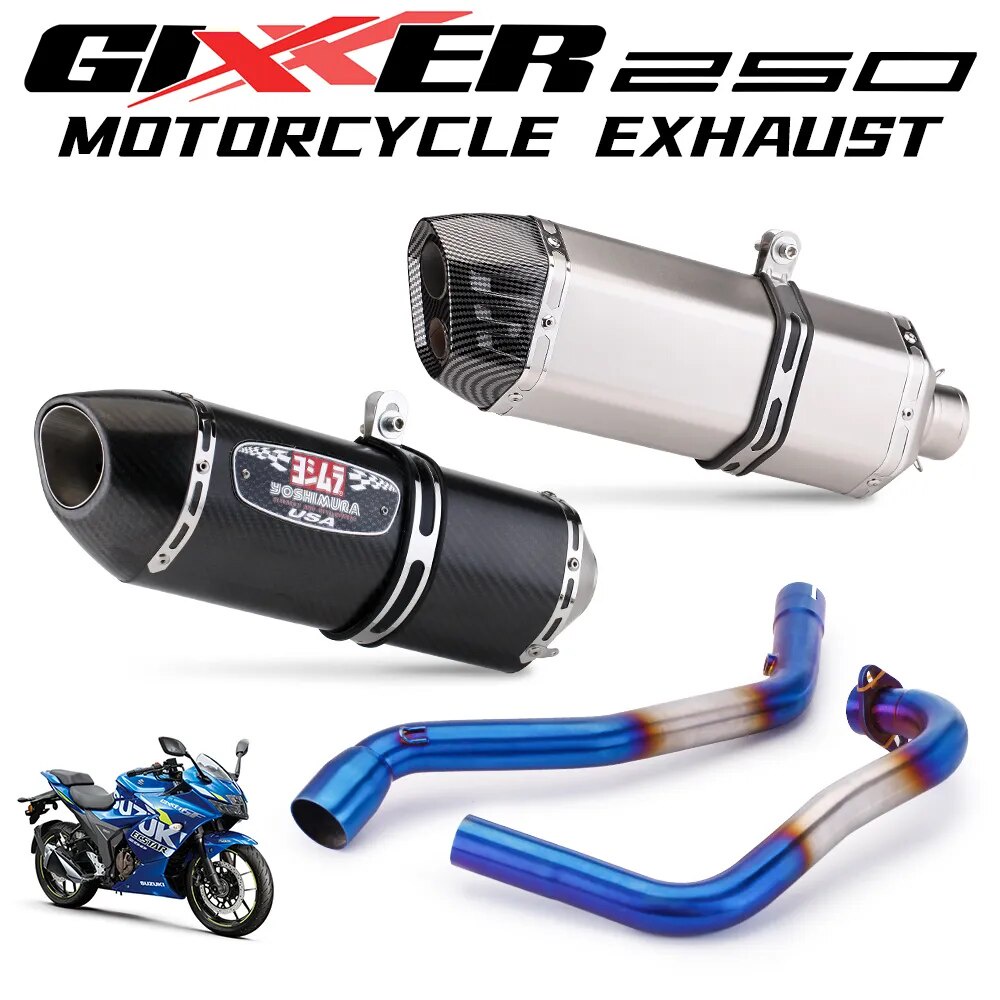 Full System Motorcycle GP Exhaust Escape For SUZUKI GIXXER 250 GIXXER250 SF250 Modify Front Link