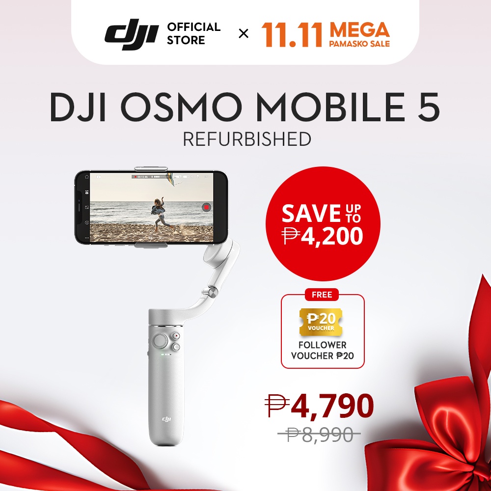DJI OM Smartphone Gimbal Stabilizer, 3-Axis Phone Gimbal, Built-in  Extension Rod (Refurbished) Shopee Philippines