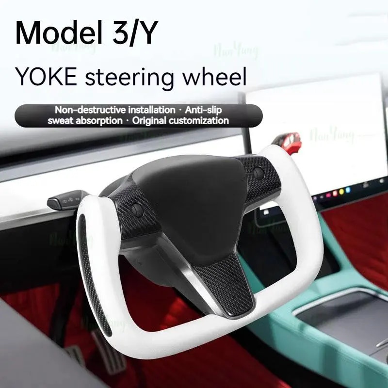 ☻Model 3 Sr+ Model Y Yoke Heated Steering Wheel Retrofit for 2020 2021