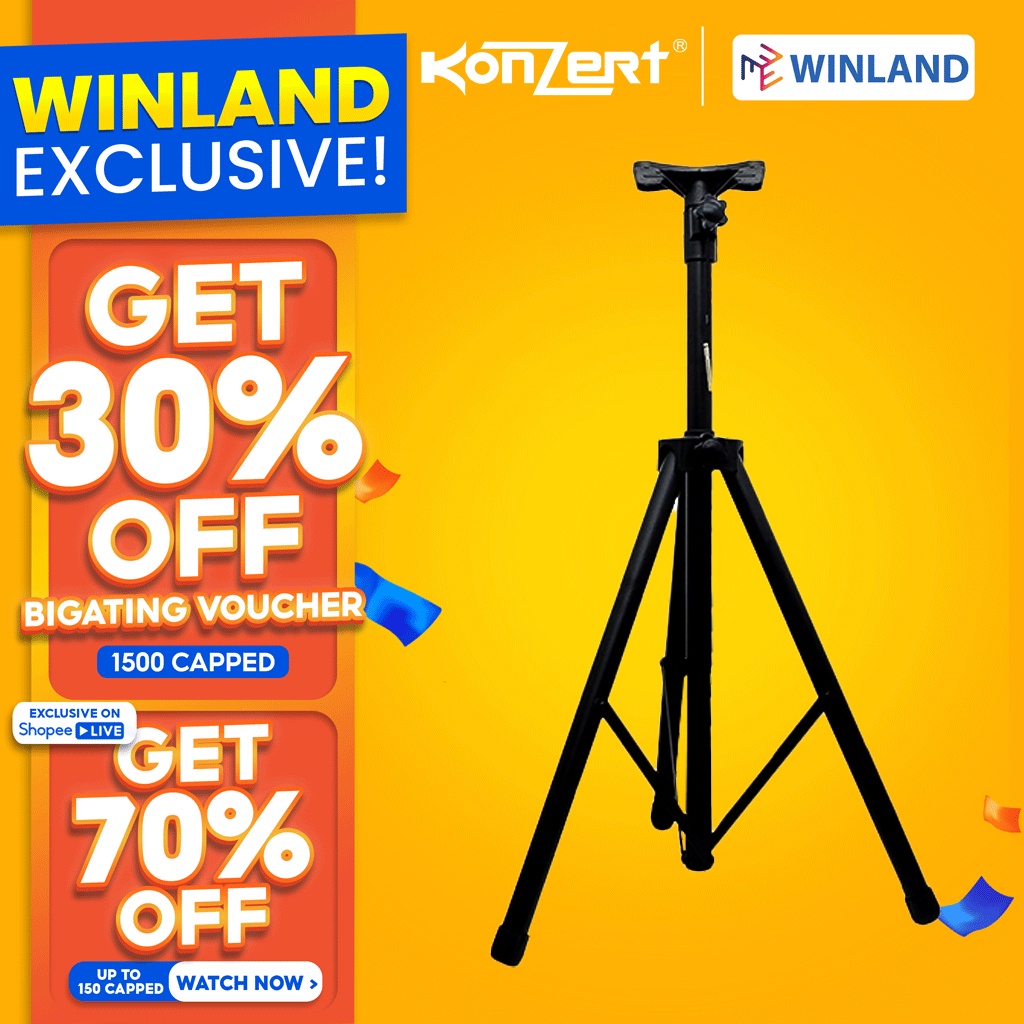 [4564]KONZERT by Winland Universal Speaker Stand 4.7ft w/ Base Plate
