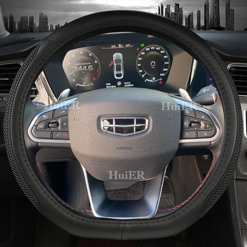 D Shape Car Steering Wheel Cover Wrap for Geely Tugella Okavango ...