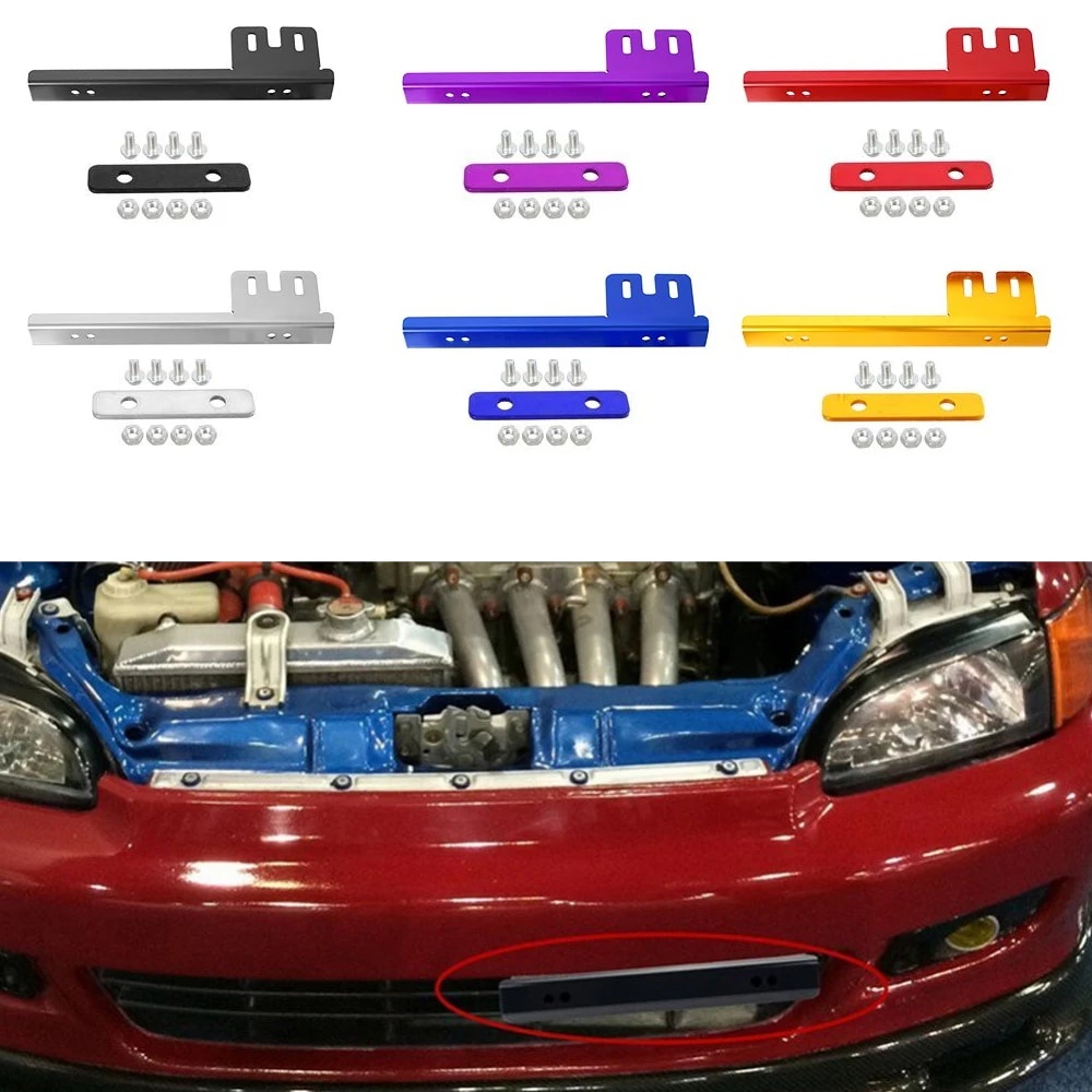 ☋JD M Aluminum License Plate Relocator Car Front License Plate Mounting