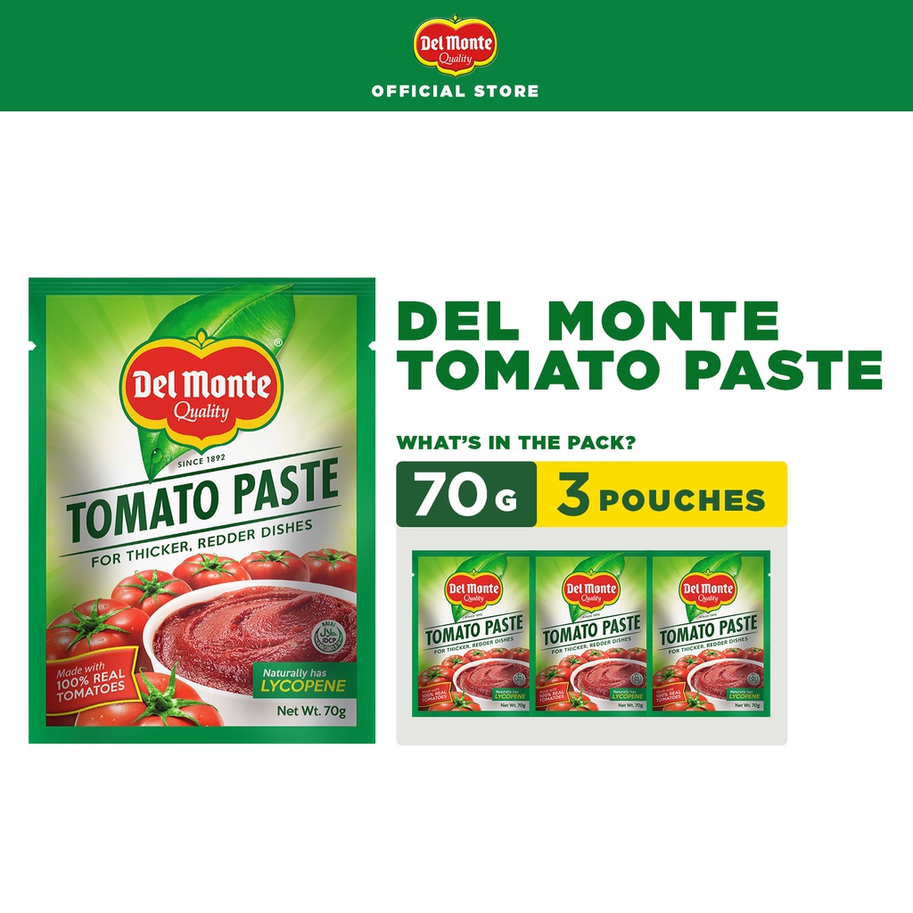 DEL MONTE Tomato Paste with Thicker and Richer Tomato Base 70g x 3