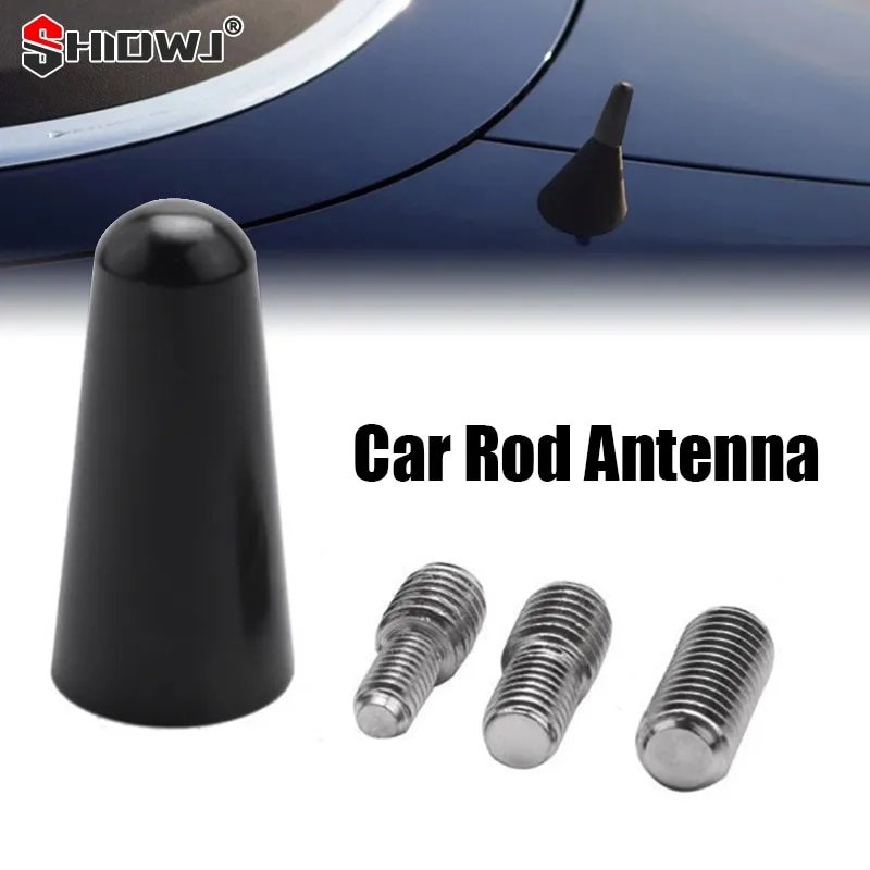 Surga Performance 40cm Car Antenna – M6 Female Thread, Black, AM/FM, Universal Roof Mount