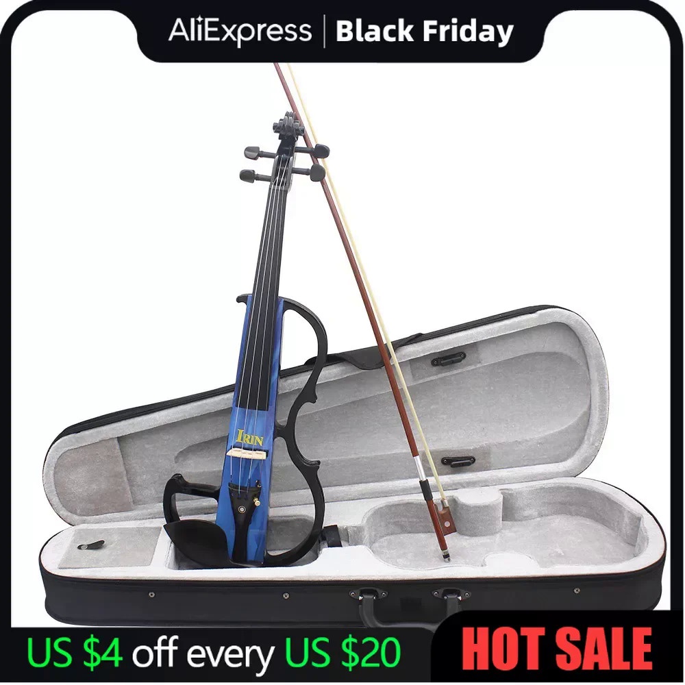 IRIN 4/4 Electric Violin Maple Body Silent Electric Violin With Bow