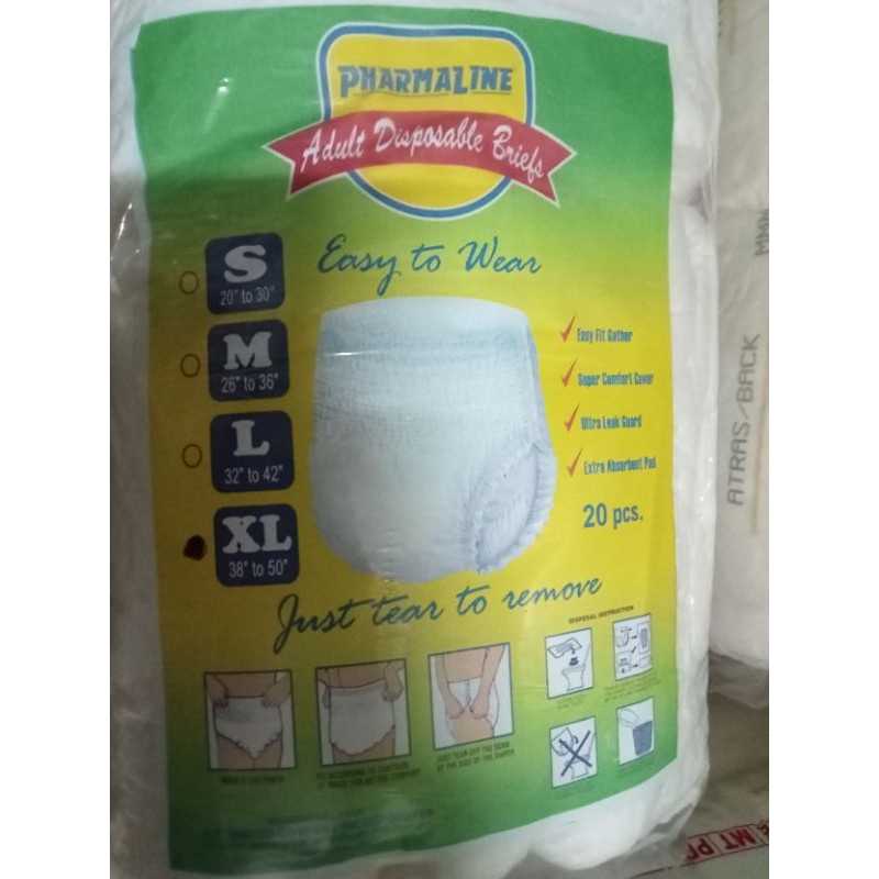 【COD】 Pharmaline Adult Diaper Pull Up XL 20's Shopee Philippines