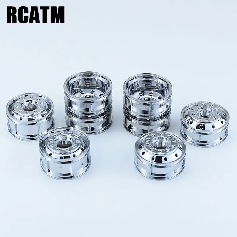 2PCs Plastic Front Rear Wheel Rim for 1/14 Tamiya RC Tractor Truck Car ...