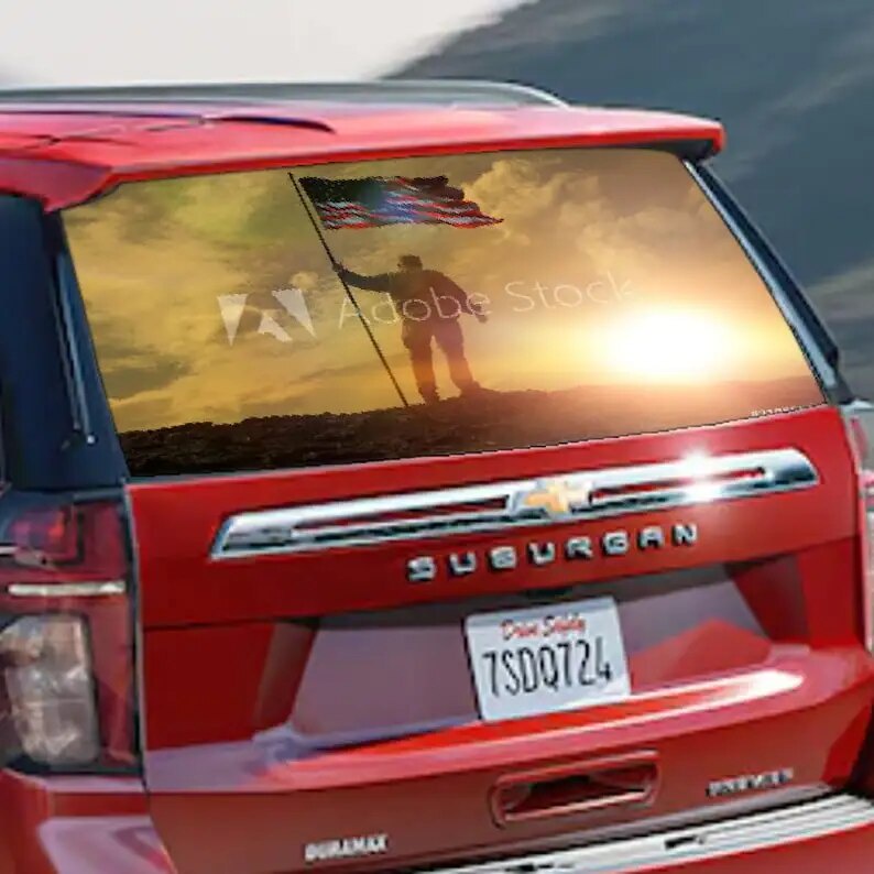 ~Custom Car Rear Window Graphics, full color printing, perforated car ...