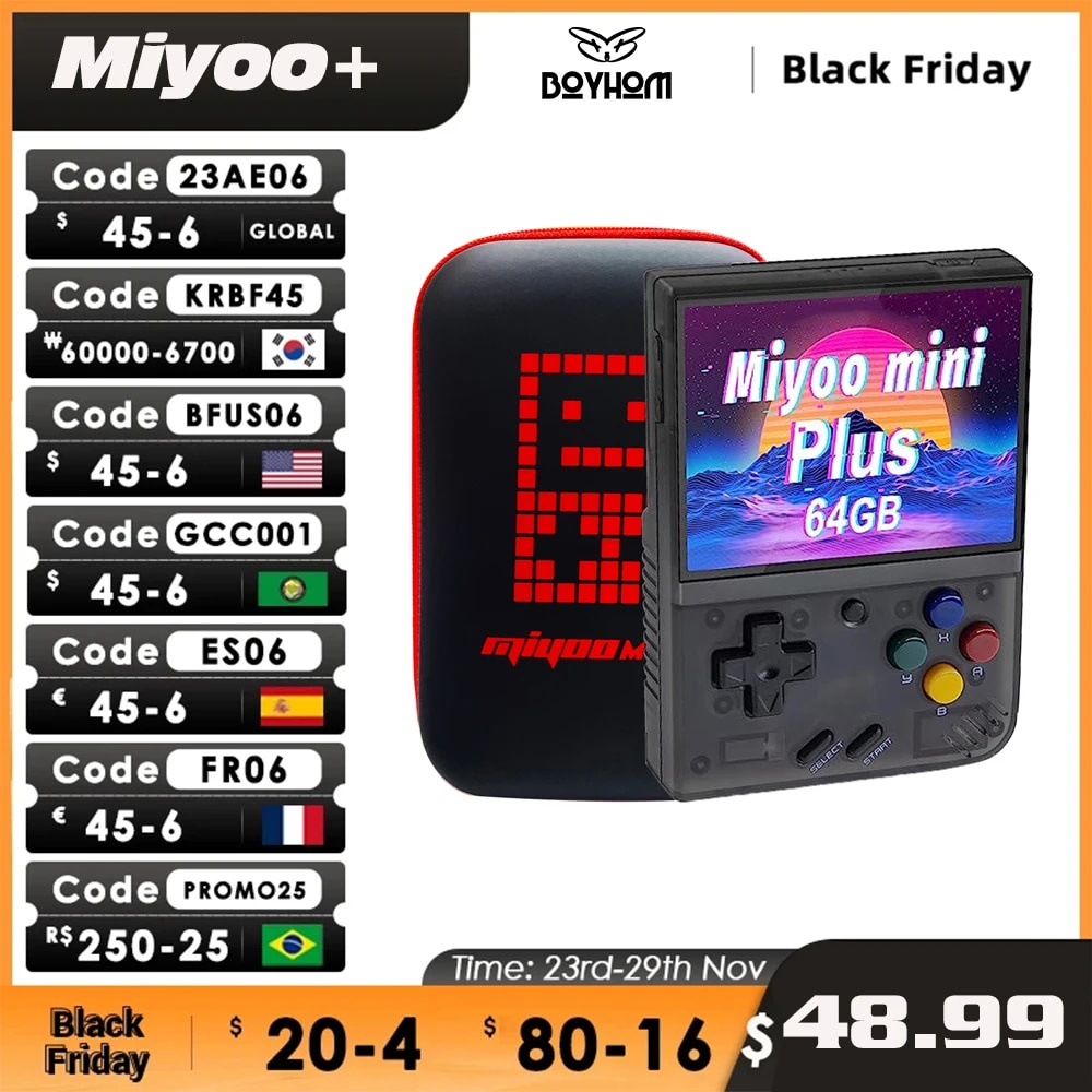 MIYOO Mini Plus Portable Retro Handheld Game Console Mini+ IPS