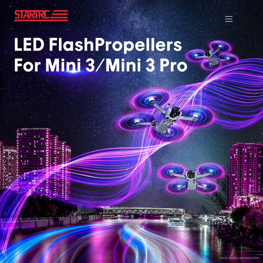 For dji Mini 3 Lights Propellers, Night Led Flash Flying Propeller ...