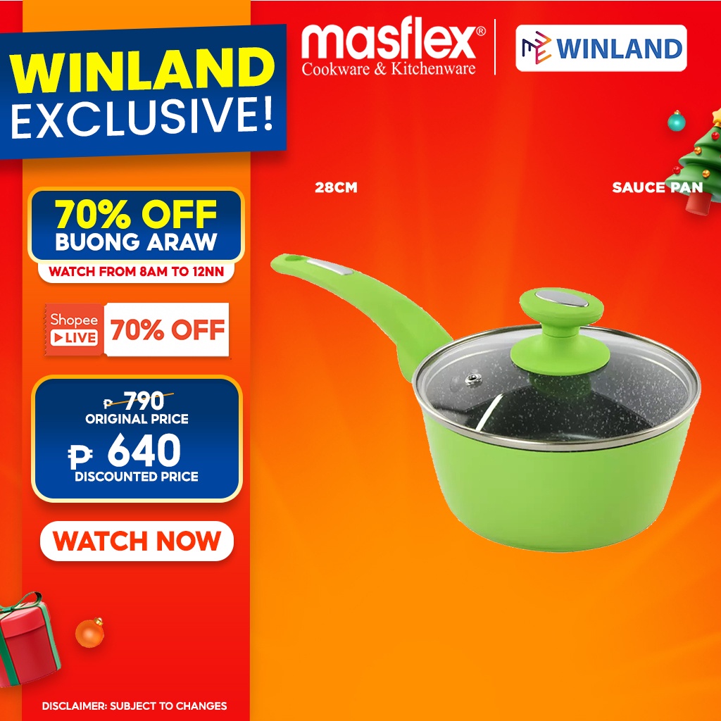 [4750]MASFLEX by winland Spectrum Aluminum Saucepan Non Stick Induction