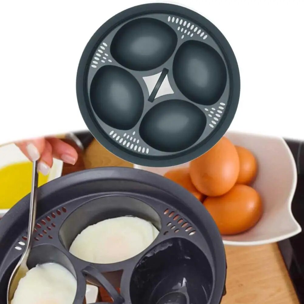 ☸4 In1 Egg Cooker Tools Egg Rack Multifunction Pot Steamer Tray Eggs Poachers For TM6 Air Fryer