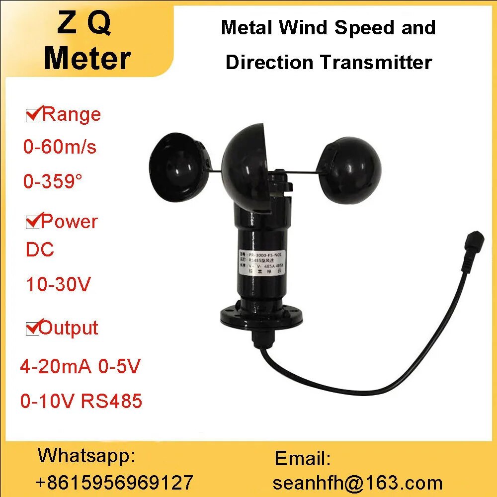 Wind speed and air volume measuring instrument sensor high precision