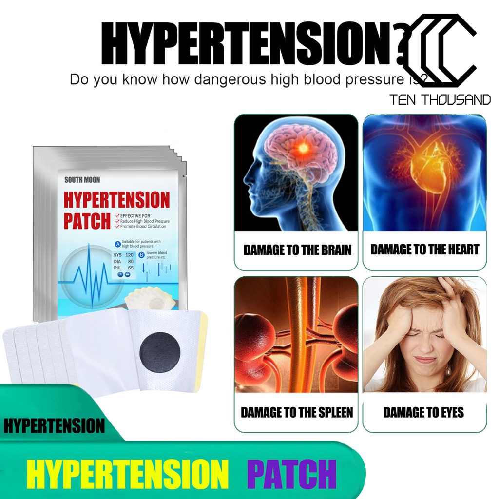 [COD]♧10Pcs Antihypertensive Health Sticker Easy to Use Portable Herbal ...